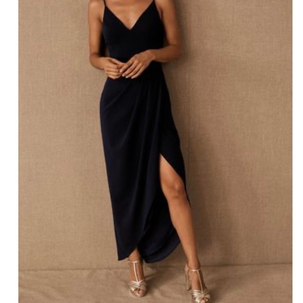 BHLDN Caren V-Neck Crepe Dress Size 10